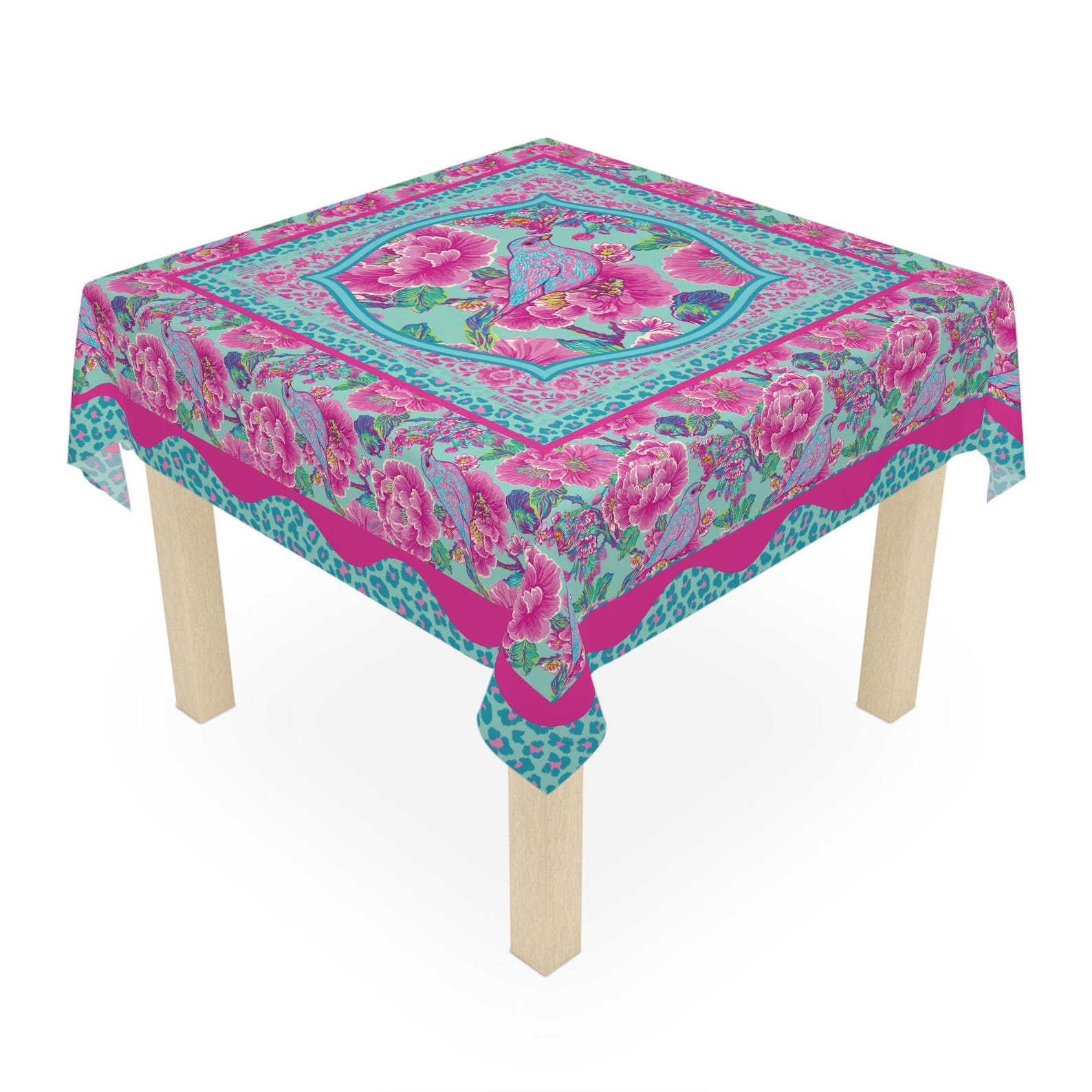 Home Textiles Direct - Toalha de Mesa Quadrada Rosa para