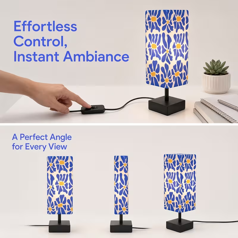 Luminária de mesa floral moder - Home Textile avaliação e preço