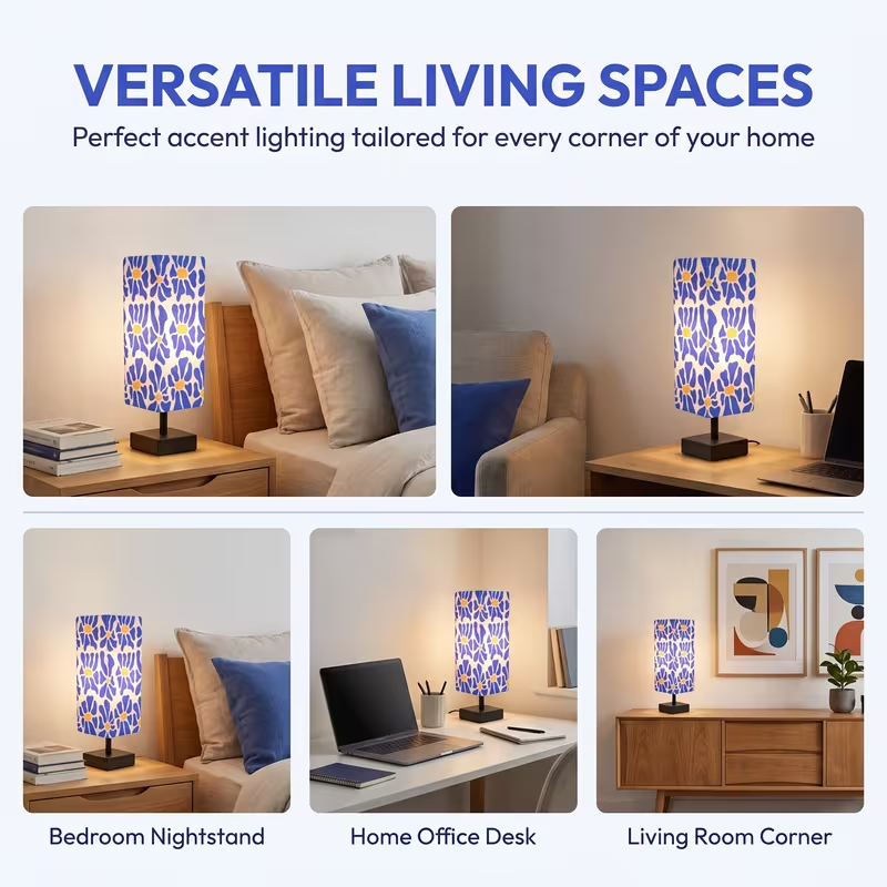 Luminária de mesa floral moder - Home Textile avaliação e preço