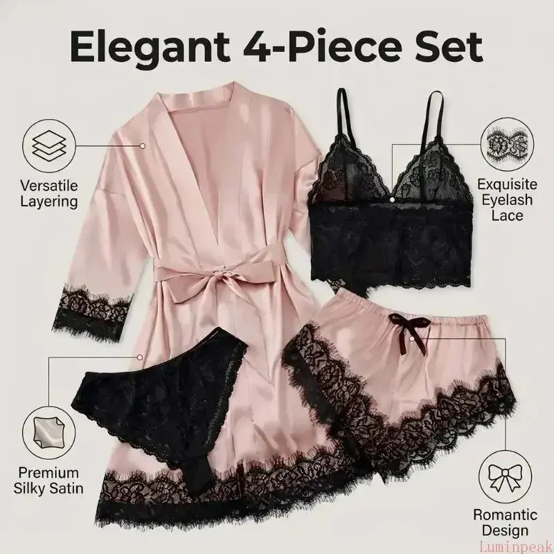 Conjuntos de Pijama de Cetim F - Home Textile avaliação e preço