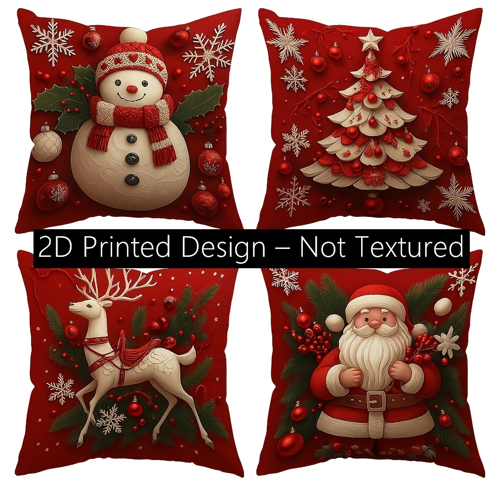 2 capas de almofada de Natal,  - Pillow Insert 18X18 avaliação e preço