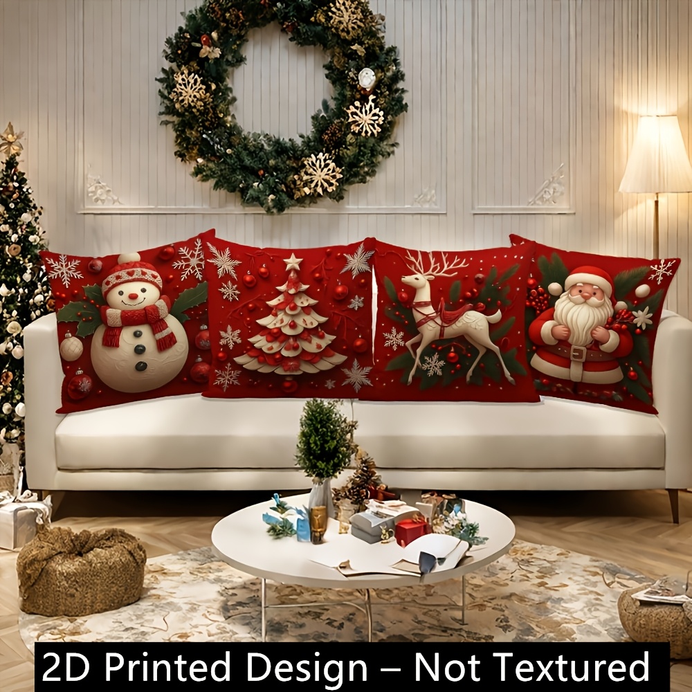 2 capas de almofada de Natal,  - Pillow Insert 18X18 avaliação e preço